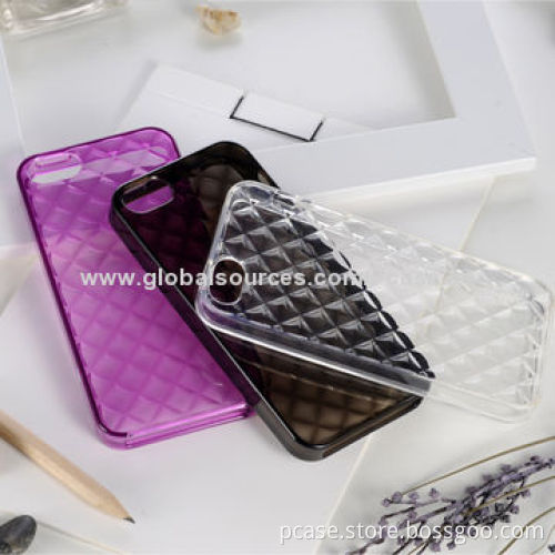 TPU Case with Diamond Texture for iPhone 5, Soft and Durable with Excellent Texture